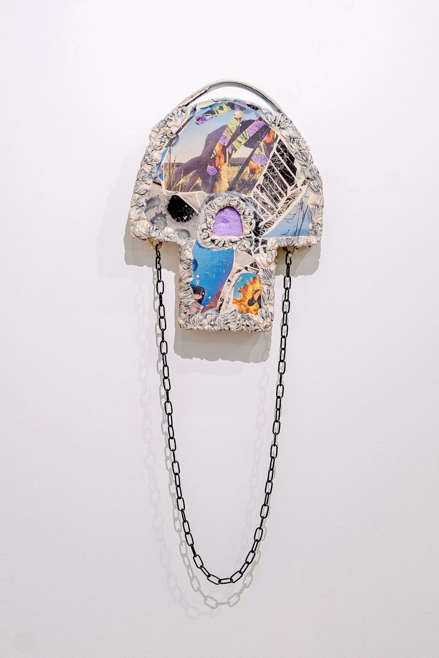 Tuesday evening
2026
Glazed ceramic with photographs, chain, plush
