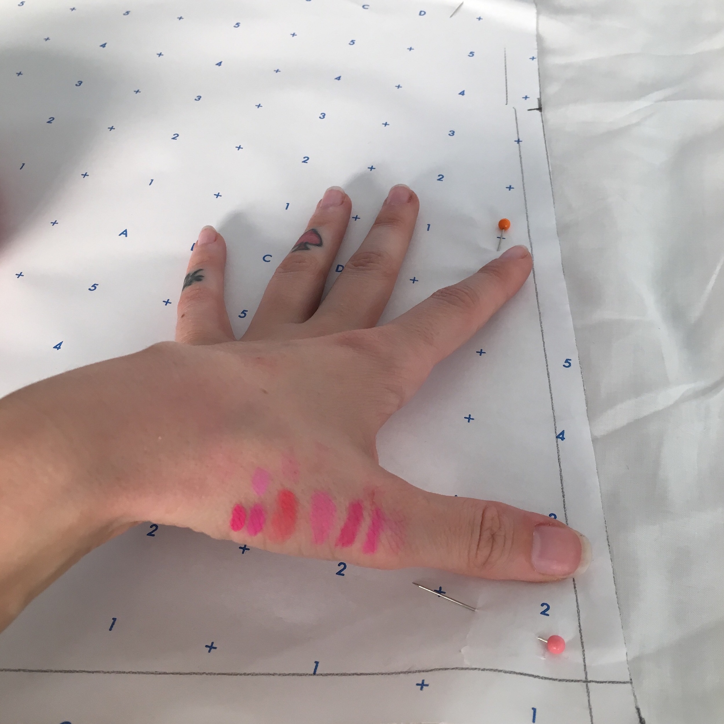 weekend patterns and swatch testing