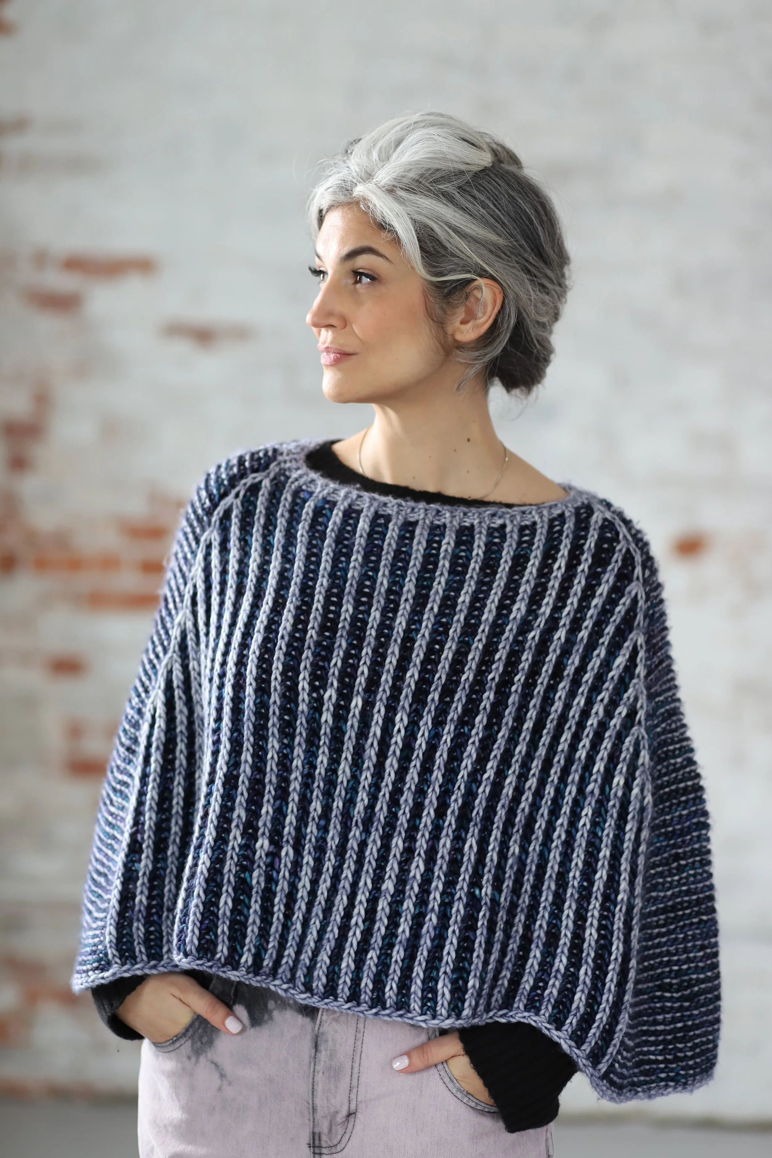 Brioche and Garter Poncho at Vogue Knitting Live (New York, NY)