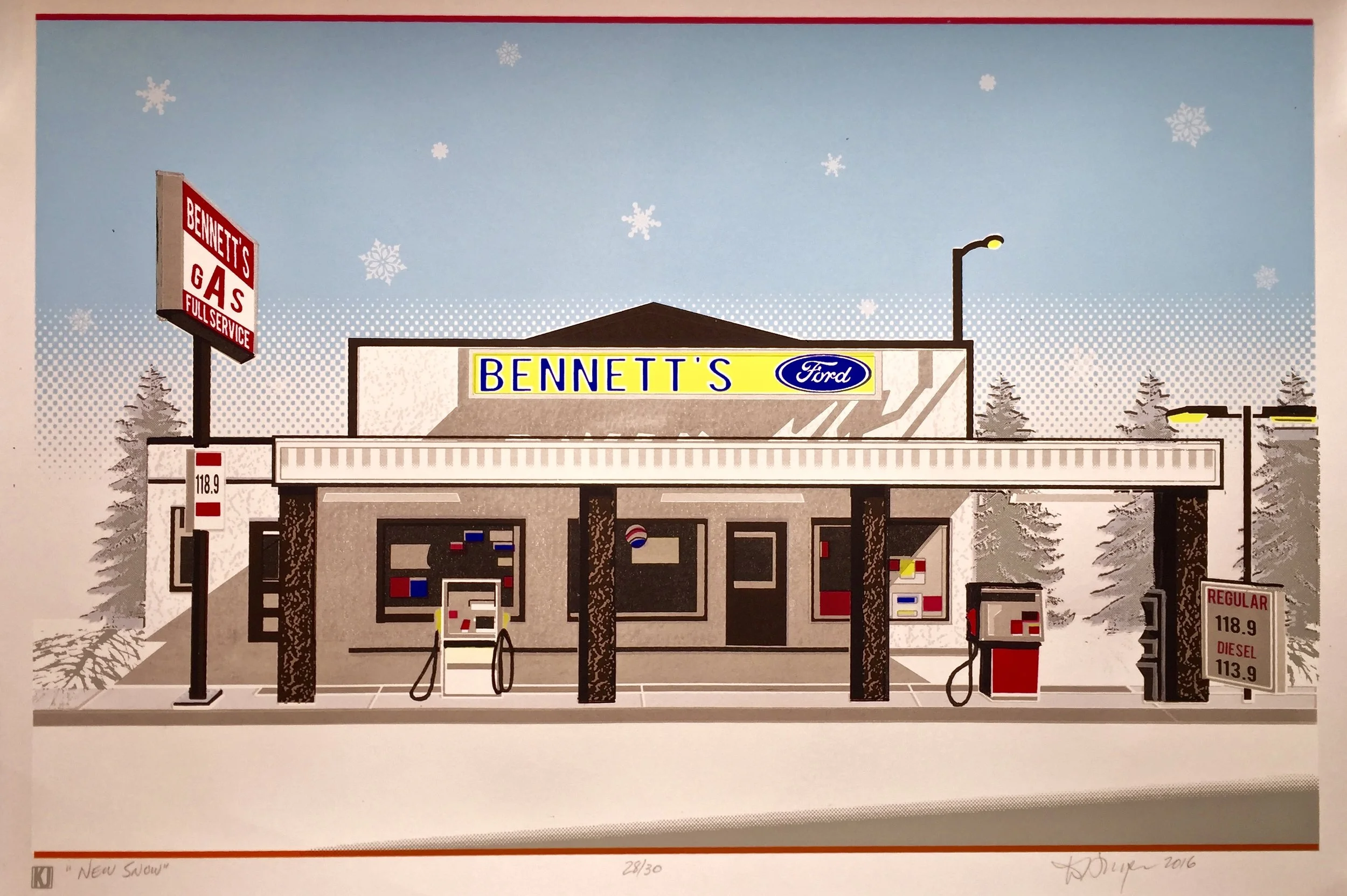 David Thauberger | New Snow | silkscreen