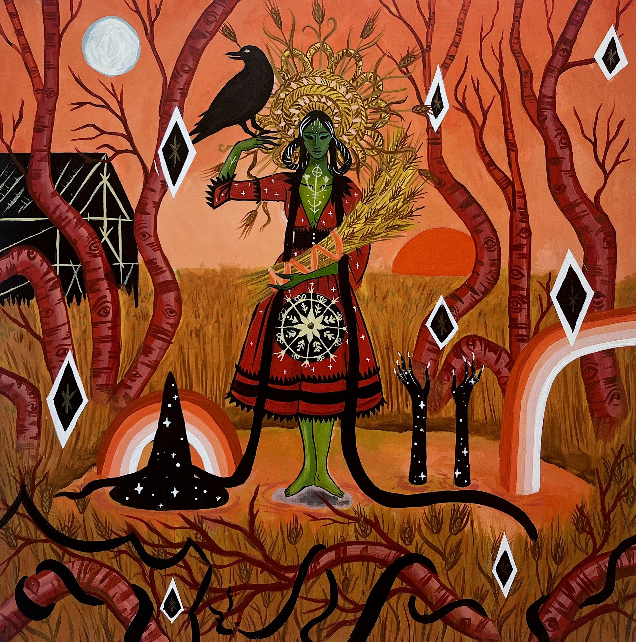 Elke Richter | Hot, stifling were red sunsets - we remembered