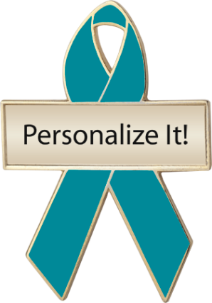turquoise custom awareness ribbons, custom awareness ribbons