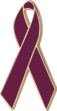 burgundy awareness ribbons, awareness ribbons