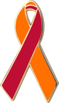 orange and red awareness ribbons, awareness ribbons