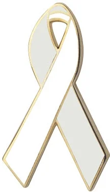 pearl and white awareness ribbons, awareness ribbons