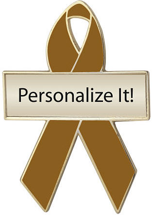 copper custom awareness ribbons, custom awareness ribbons