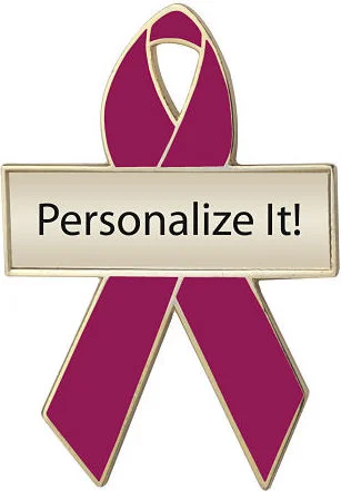 cranberry custom awareness ribbons, custom awareness ribbons