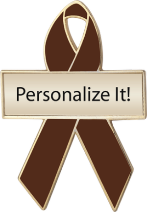 Brown Awareness Ribbon Pins 1 Brown Awareness Lapel Pins Prime