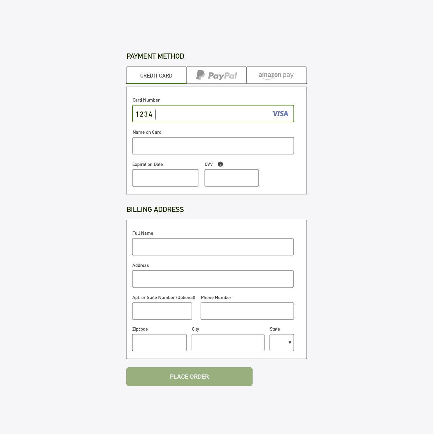 For today’s challenge, I wanted to streamline the payment process, providing concise form fields and a refined, simplified form flow.