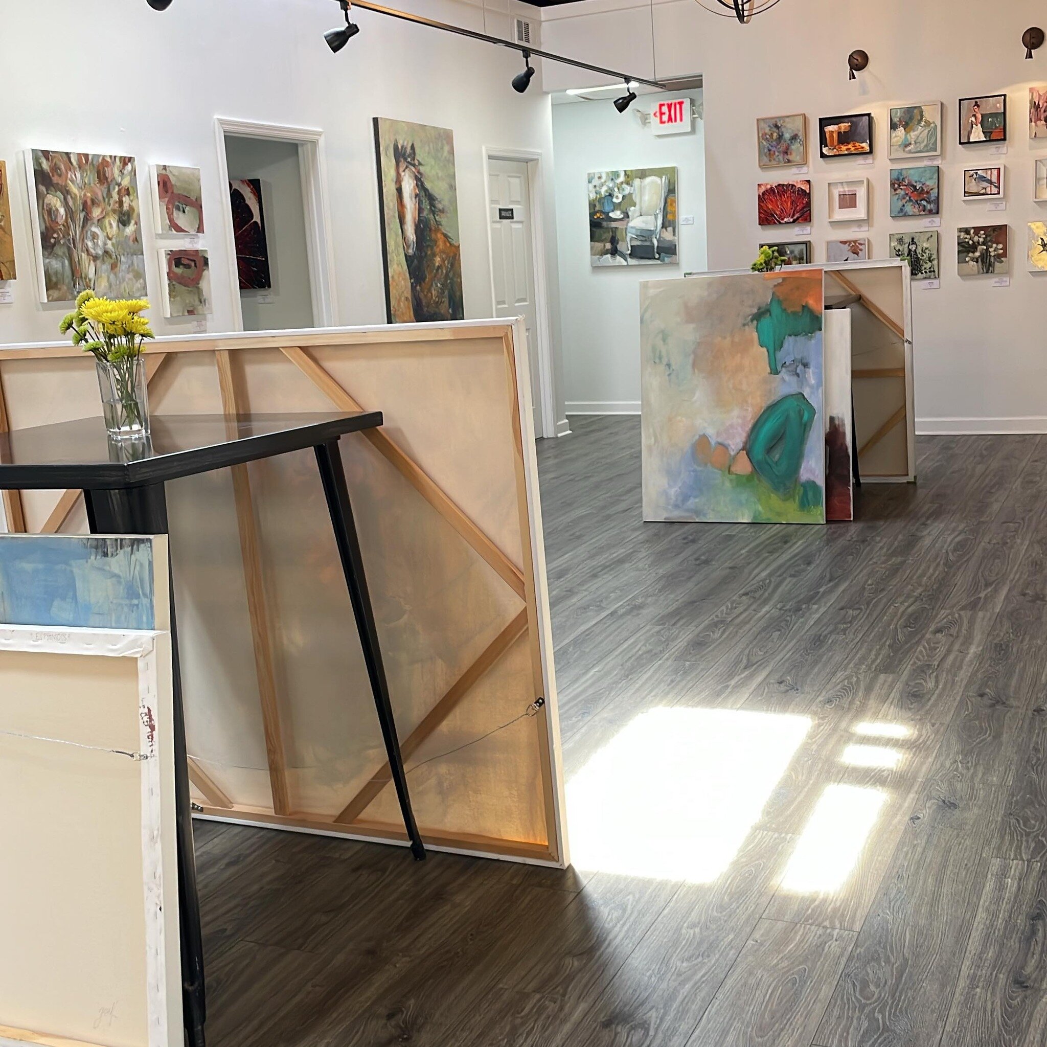 I&rsquo;ve always loved the feel of the gallery as we have some things in motion. It&rsquo;s always fun to look through the extra works that we have out. We are open today 12-5, so come on by!