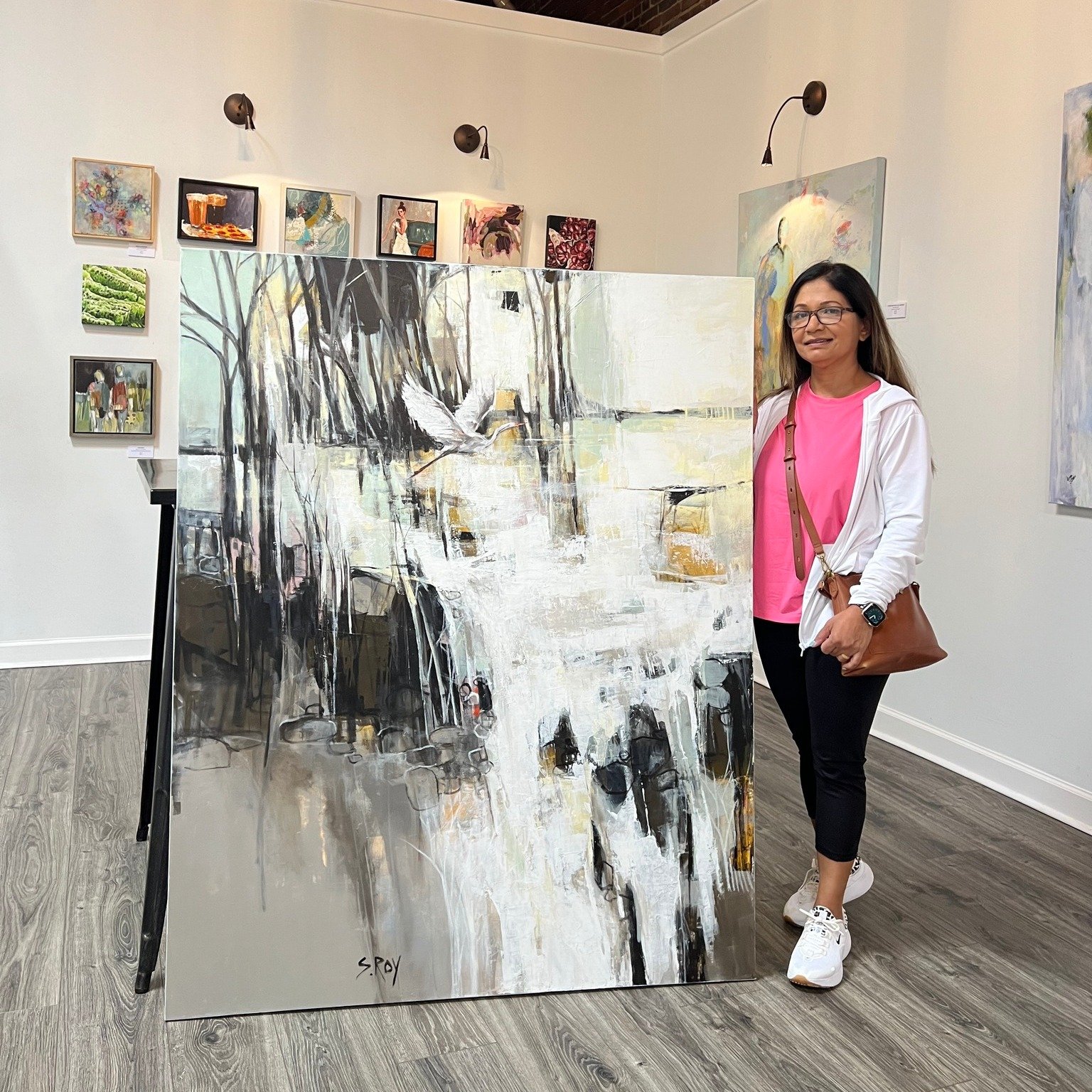 Please enjoy this preview of one of Sharmila's newest paintings! This painting will be on display beginning on May 3rd as part of HORIZON. We can't wait for you to see this breathtaking work in person!
