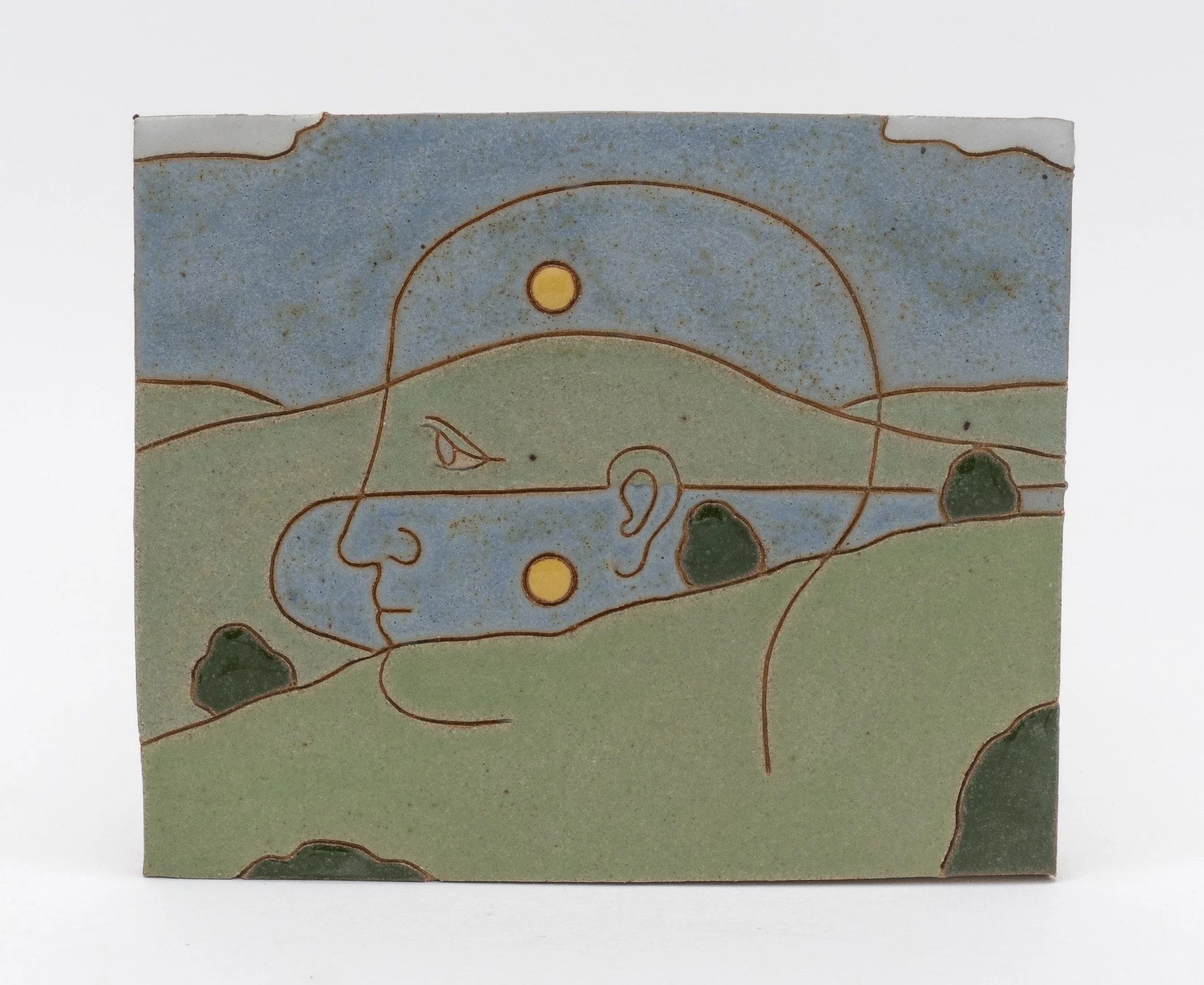 Untitled (Landscape:Projected), 2025, Glazed ceramic, 6 x 7 inches.jpg