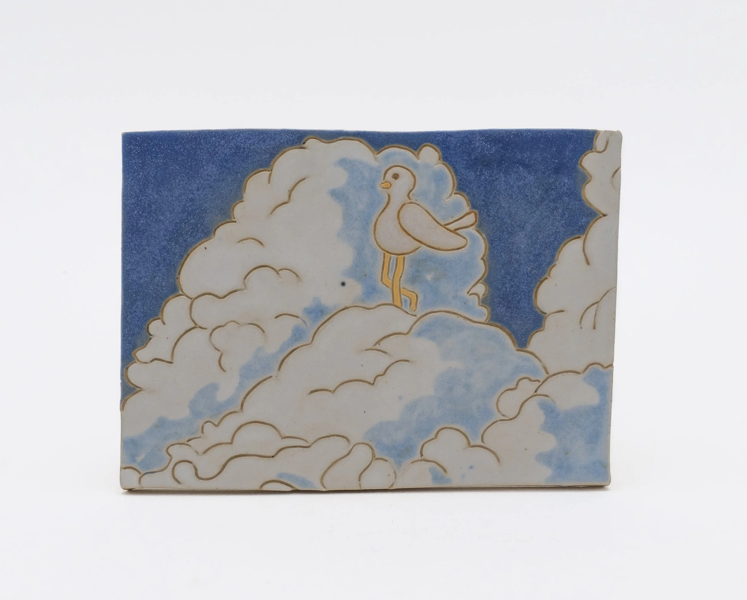Bird in Clouds, 2025, Glazed ceramic, 4 x 5.5 inches.jpg