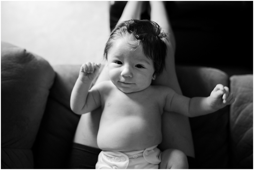 Rochester NY Newborn Photographer baby in cloth diaper