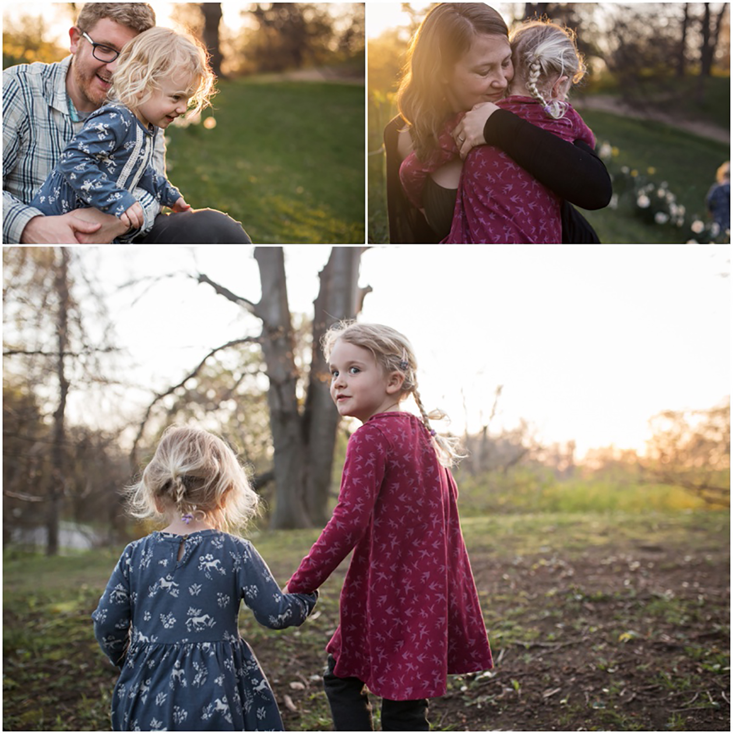 Rochester NY Family Photographer, family time together snuggling and walking