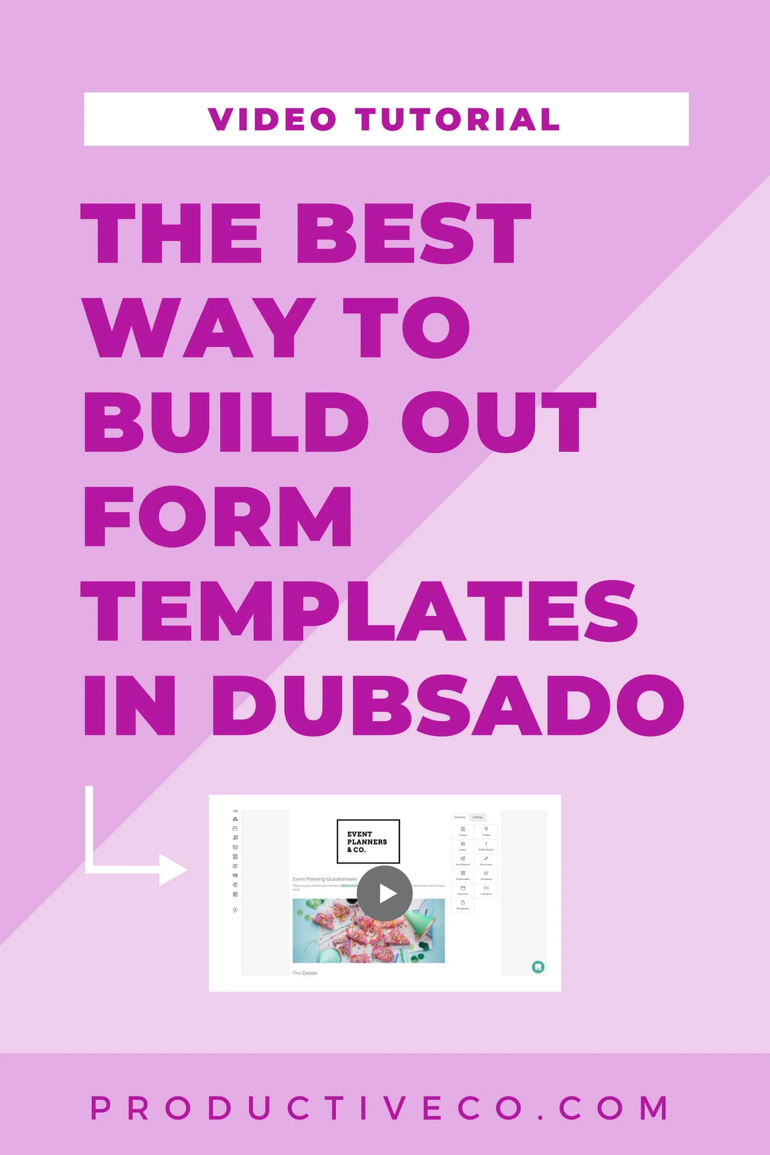 The best way to build out forms in Dubsado video. Find out the secret for building out Dubsado forms (contracts, sub-agreements, questionnaires, proposals, and lead captures).
