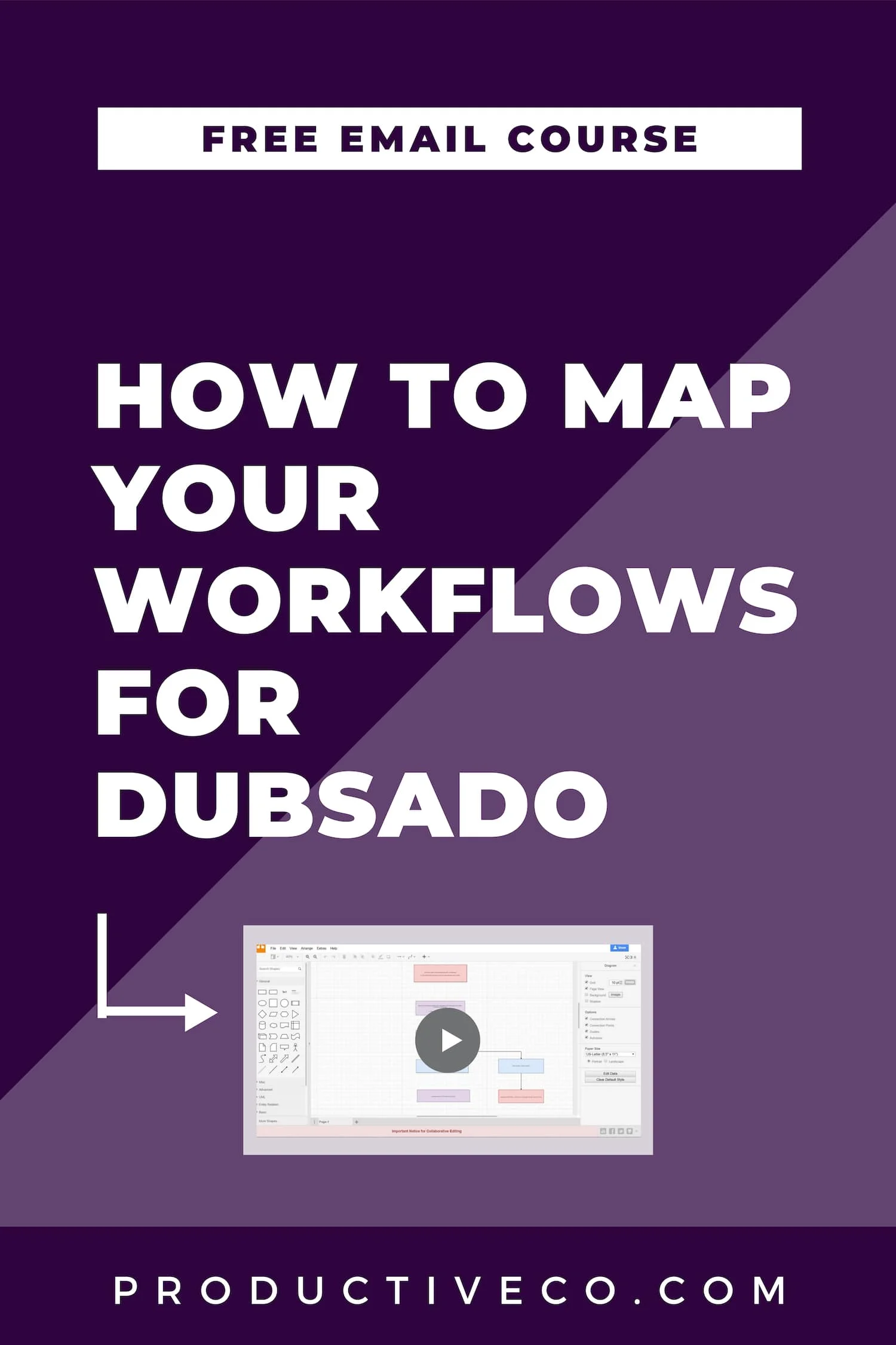 Workflow mapping for Dubsado setup. Get my free email course, Dubsado Workflow Secrets to give you the foundation you need for setup.