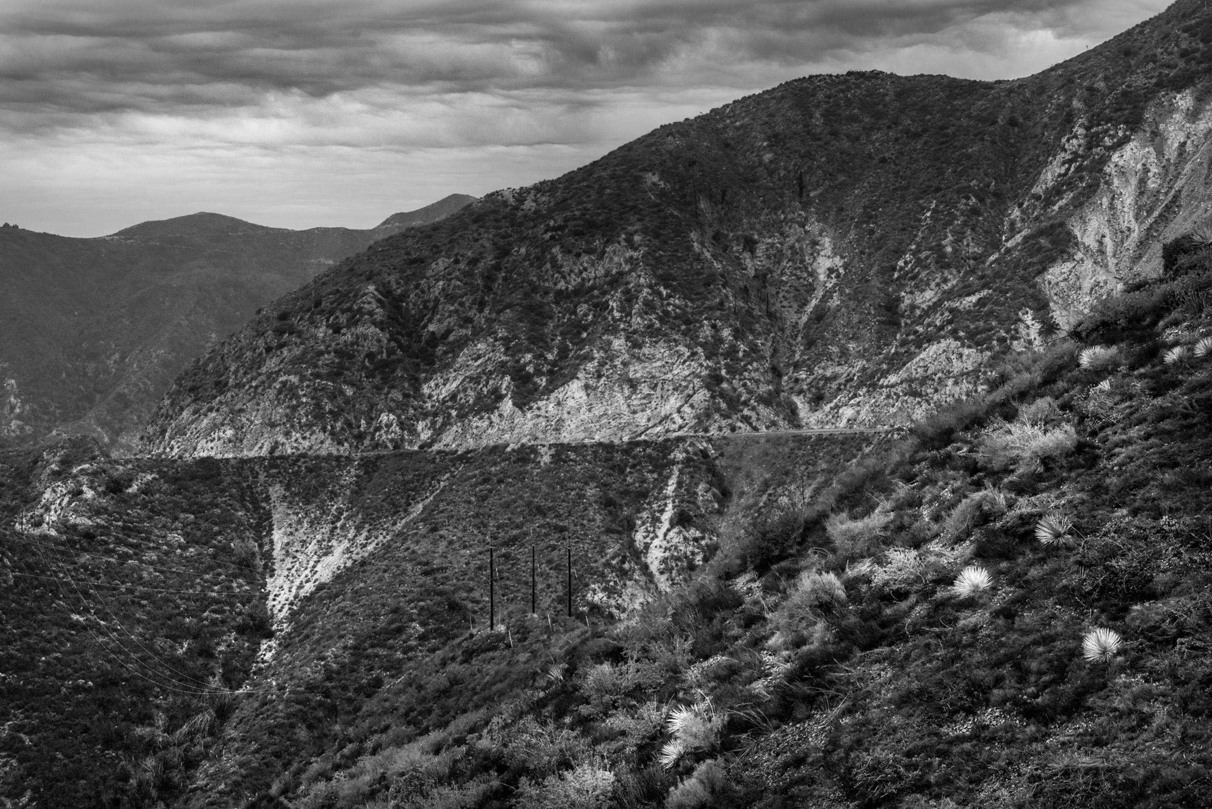  Three Power Poles near 2 Highway, California © Robert Welkie 2017 