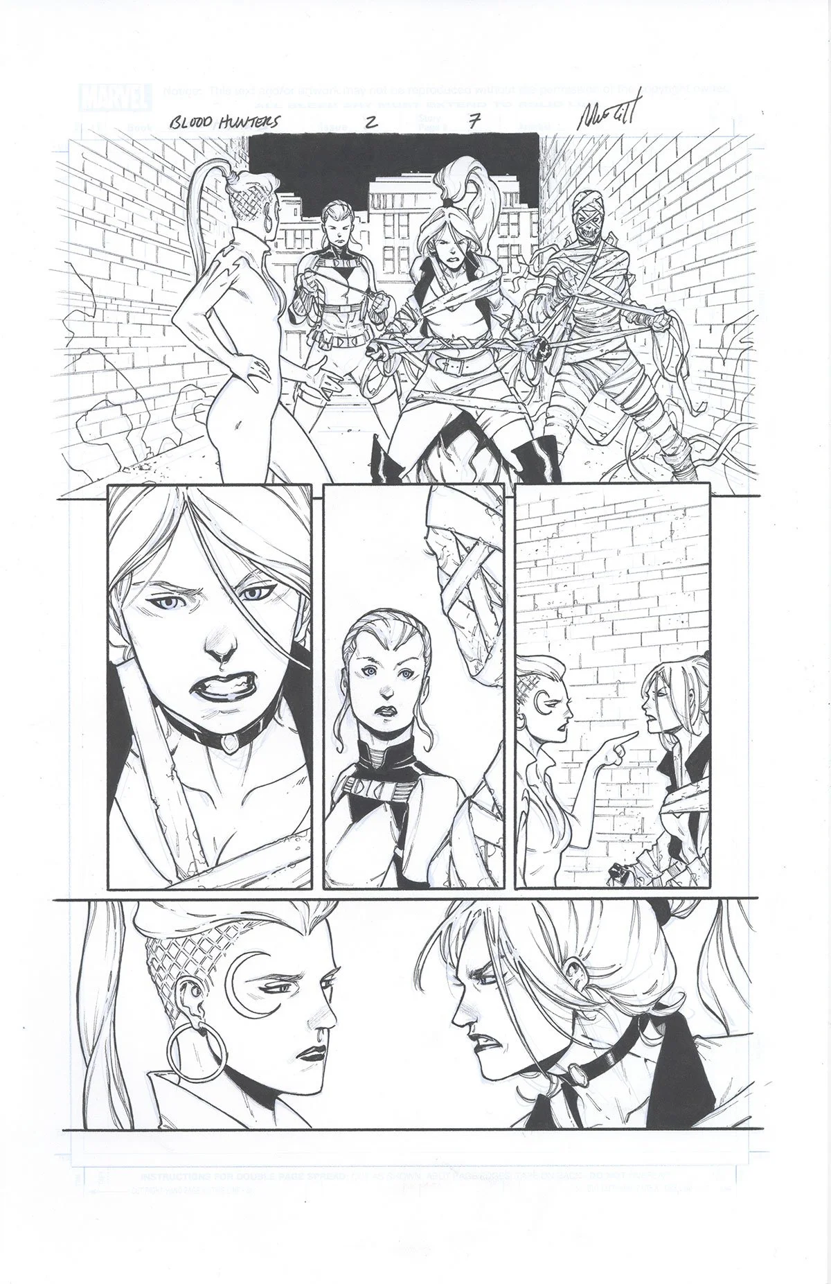BLOOD HUNTERS #2, PAGE 7 Comic Art