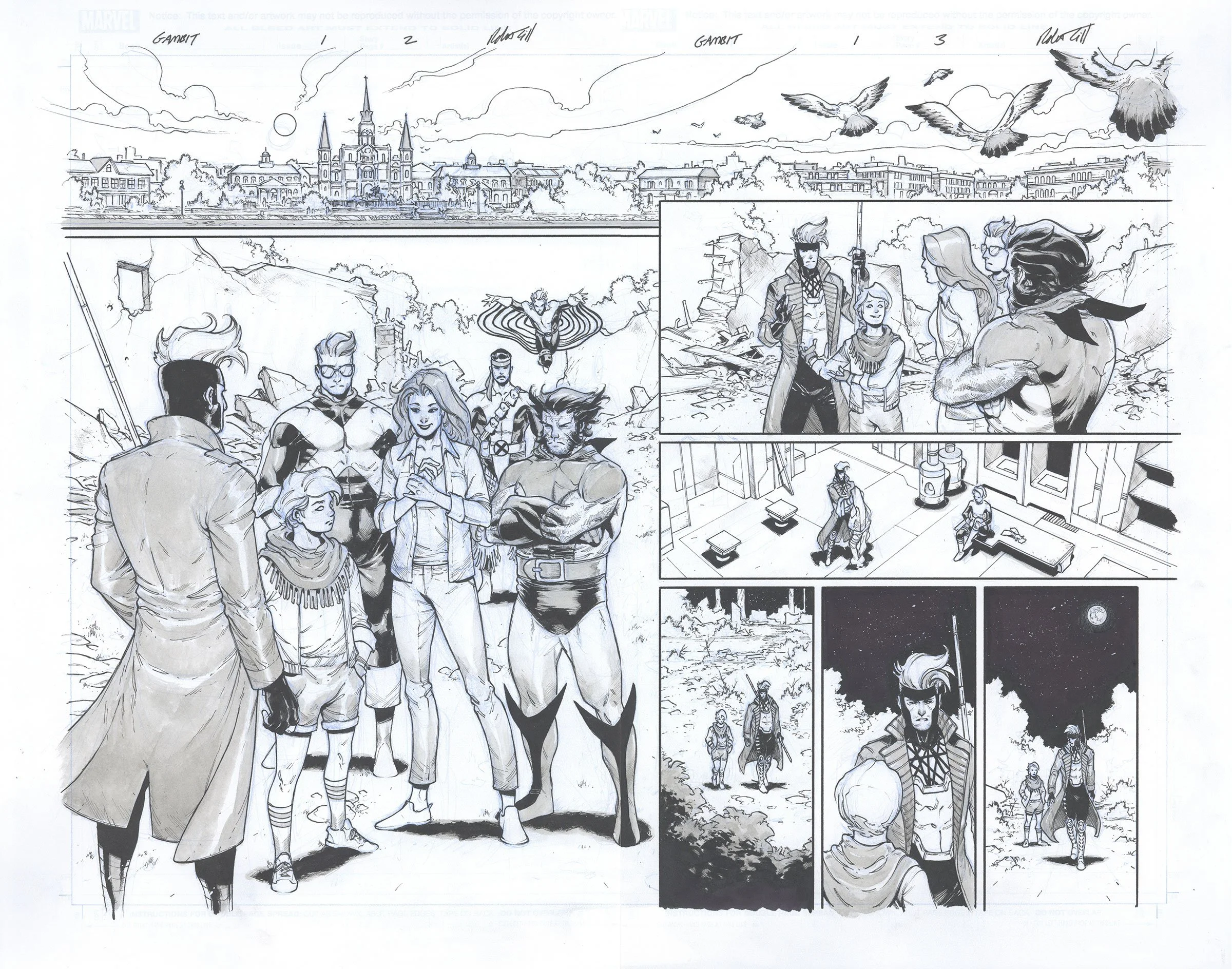 Gambit: Wanted #1, Pages 2-3 (DPS)