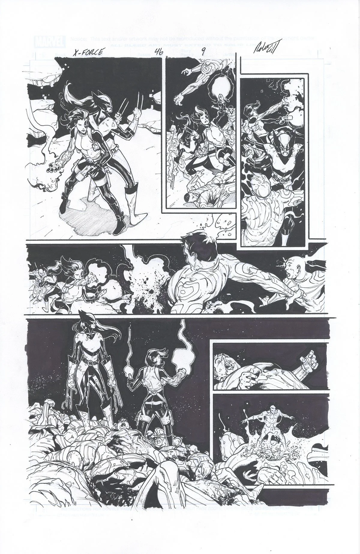 X-FORCE #46, PAGE 9 Comic Art