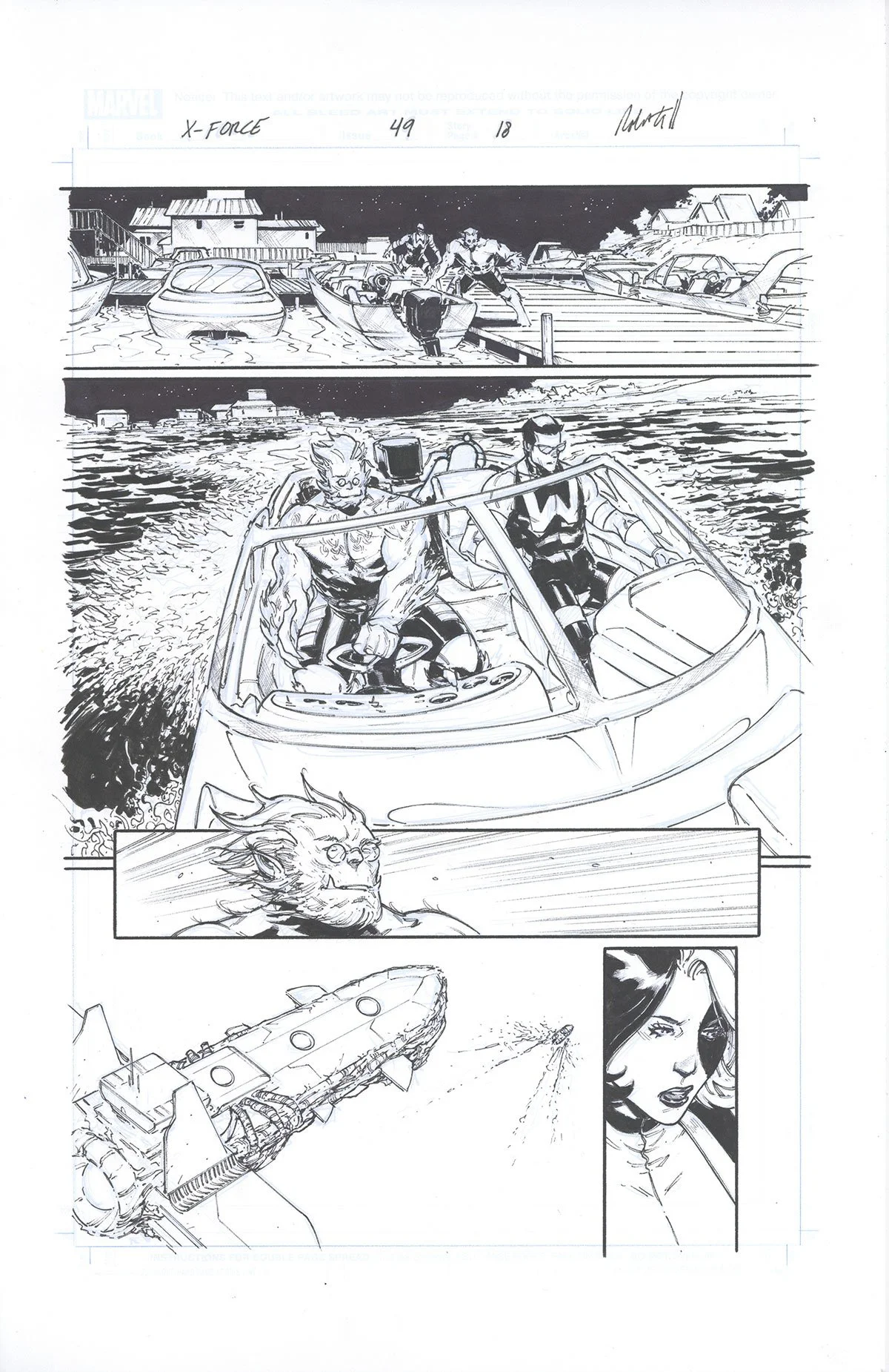 X-FORCE #49, PAGE 18 Comic Art