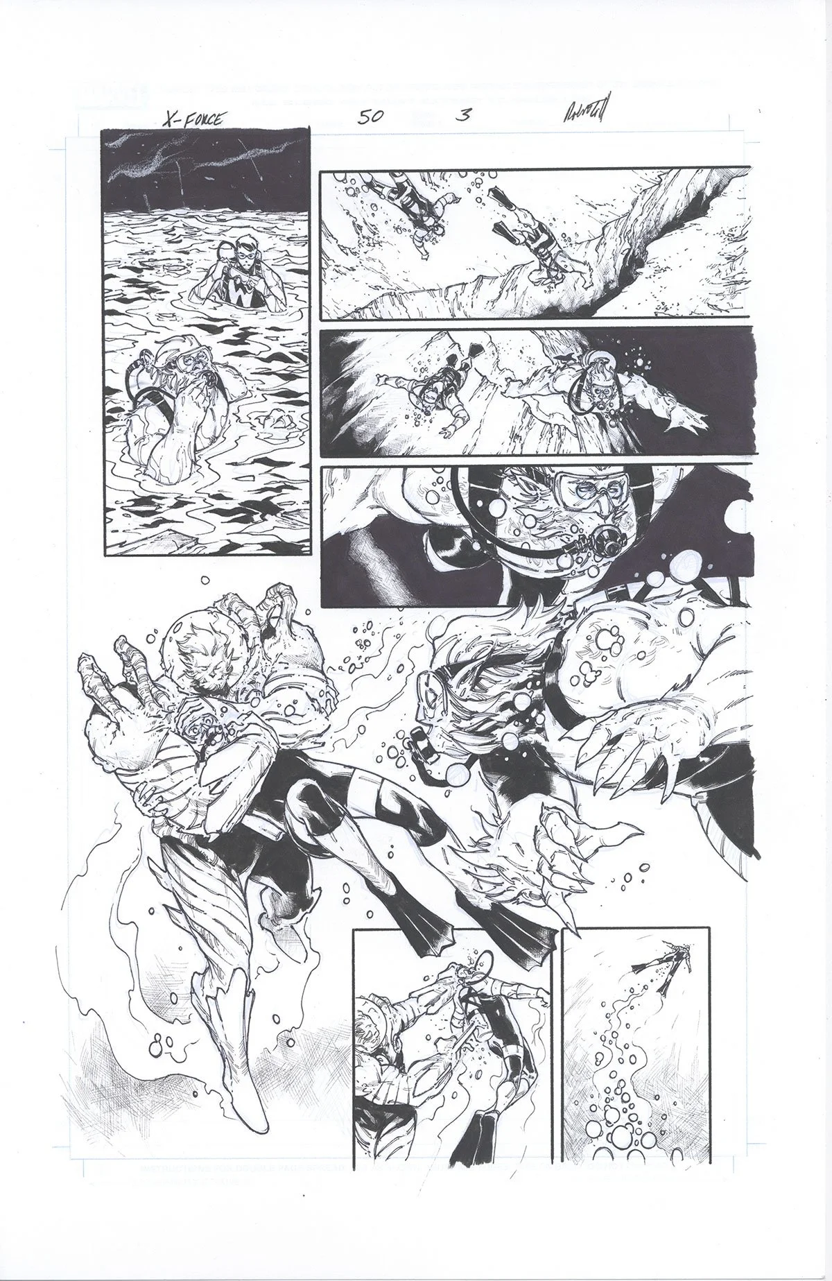 X-FORCE #50, PAGE 3 Comic Art