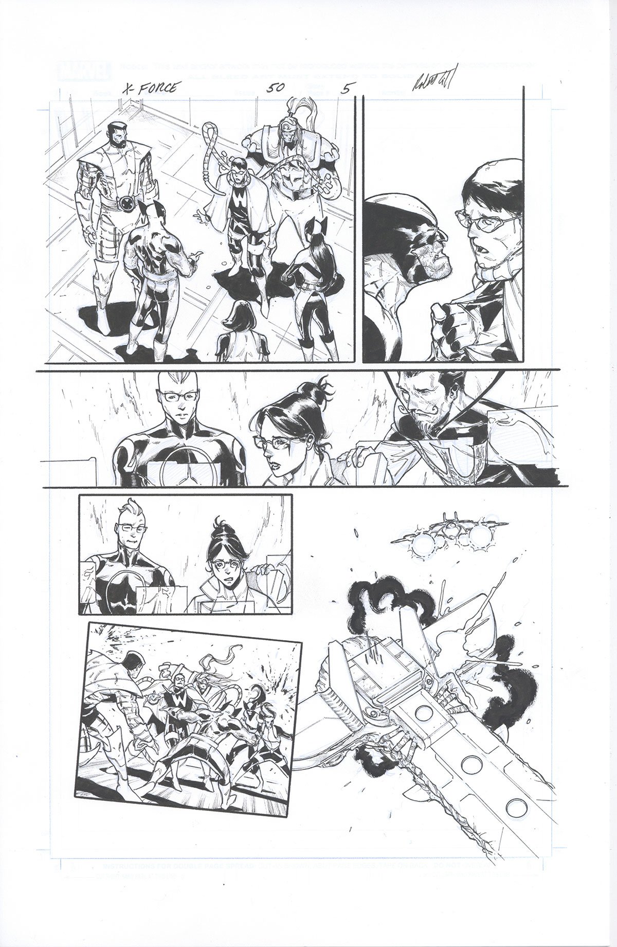 X-FORCE #50, PAGE 5 Comic Art
