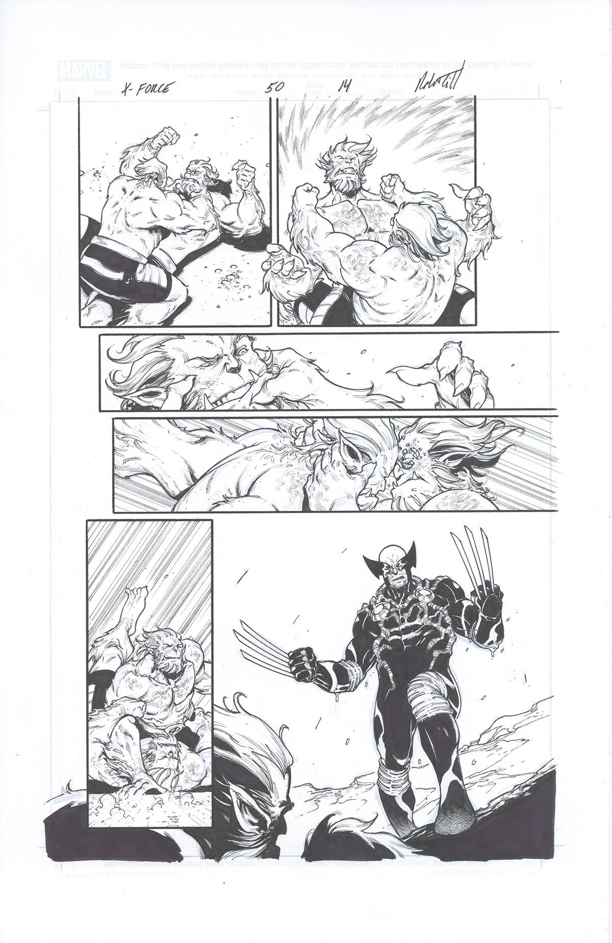 X-FORCE #50, PAGE 14 Comic Art