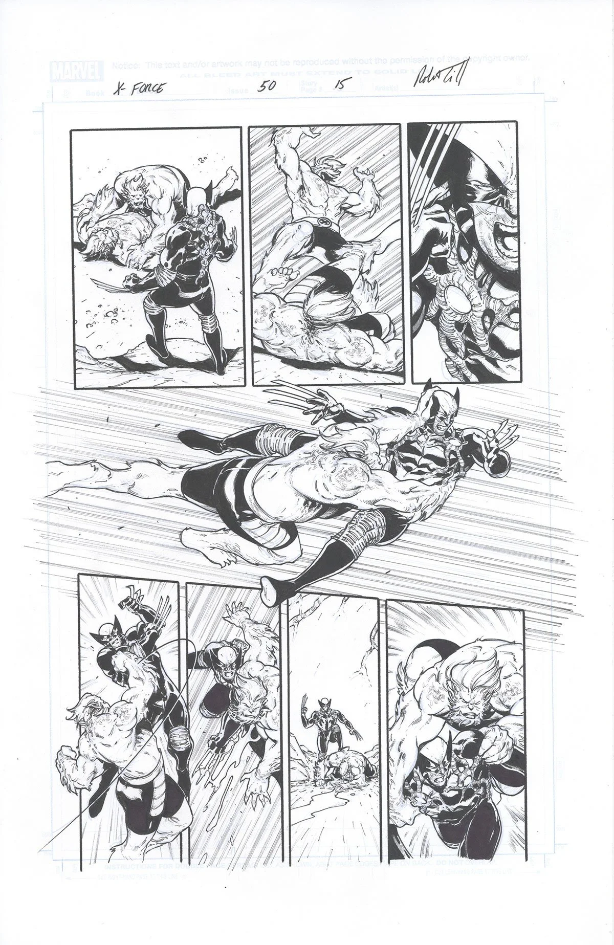 X-FORCE #50, PAGE 15 Comic Art