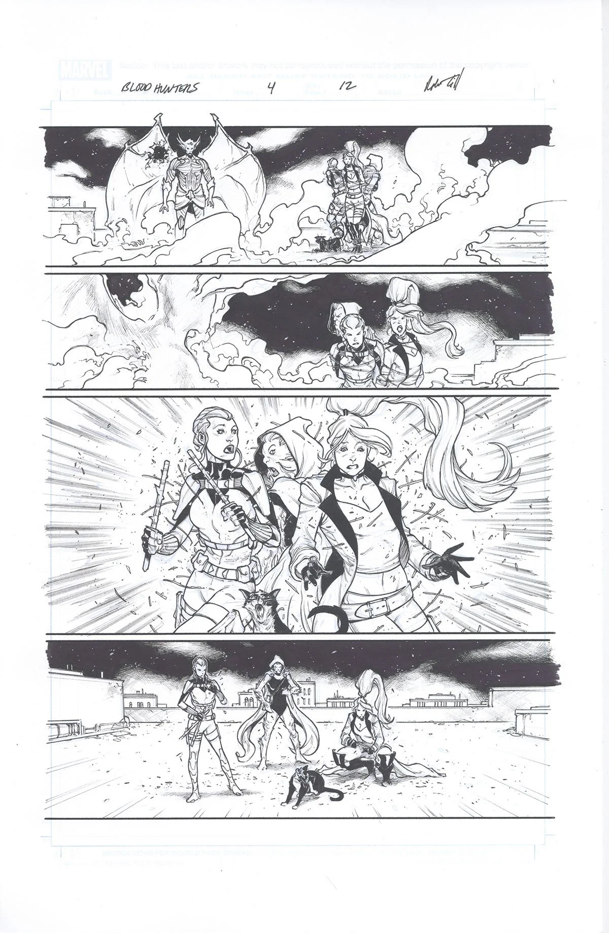 BLOOD HUNTERS #4, PAGE 12 Comic Art