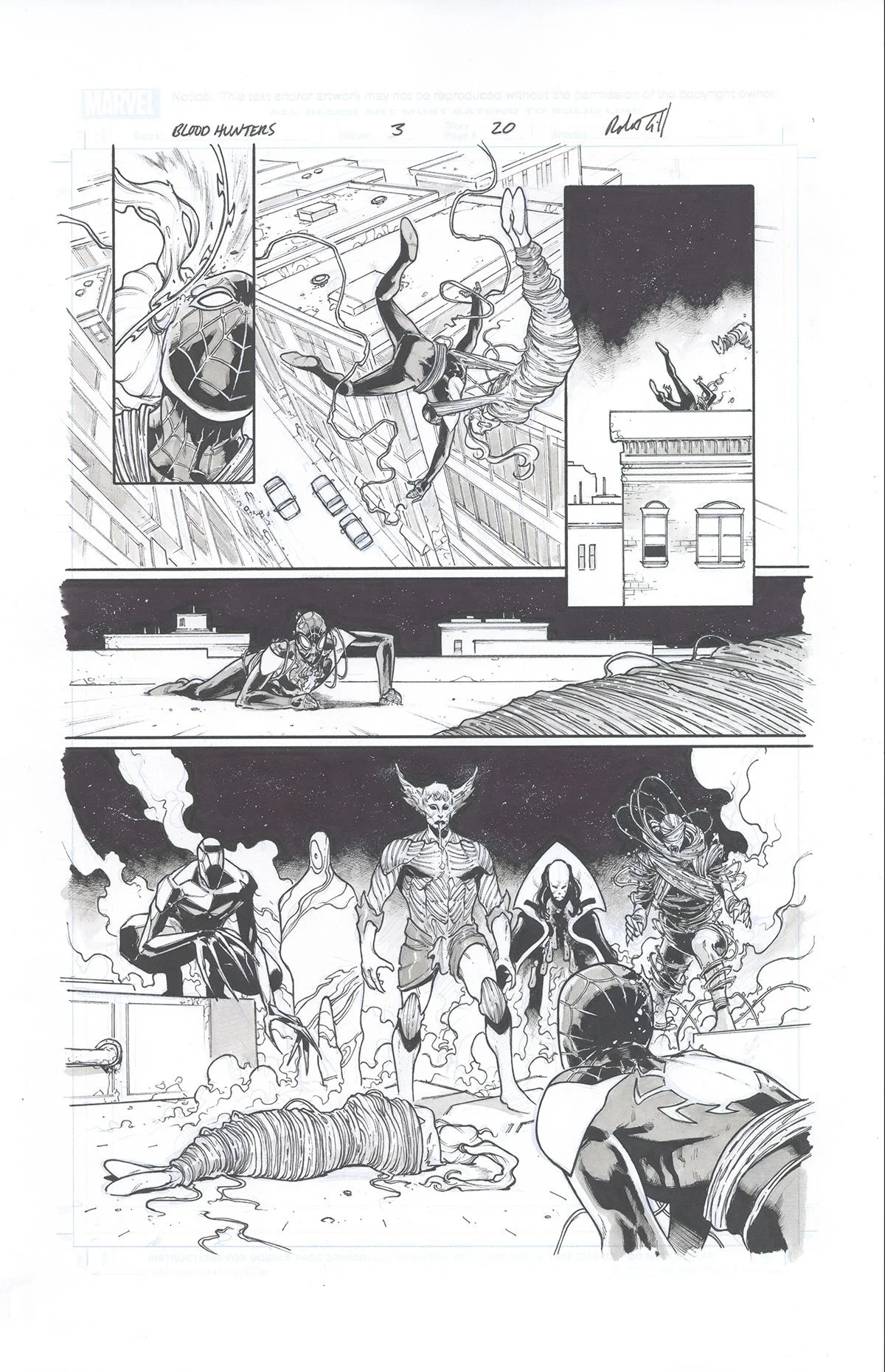 BLOOD HUNTERS #3, PAGE 20 Comic Art