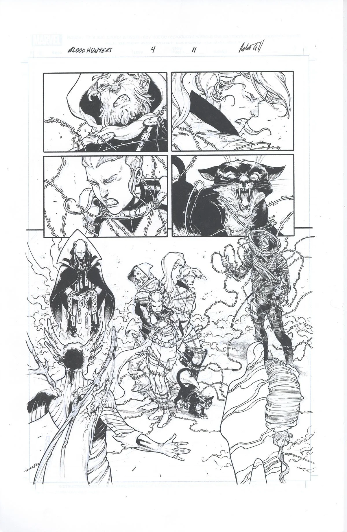 BLOOD HUNTERS #4, PAGE 11 Comic Art