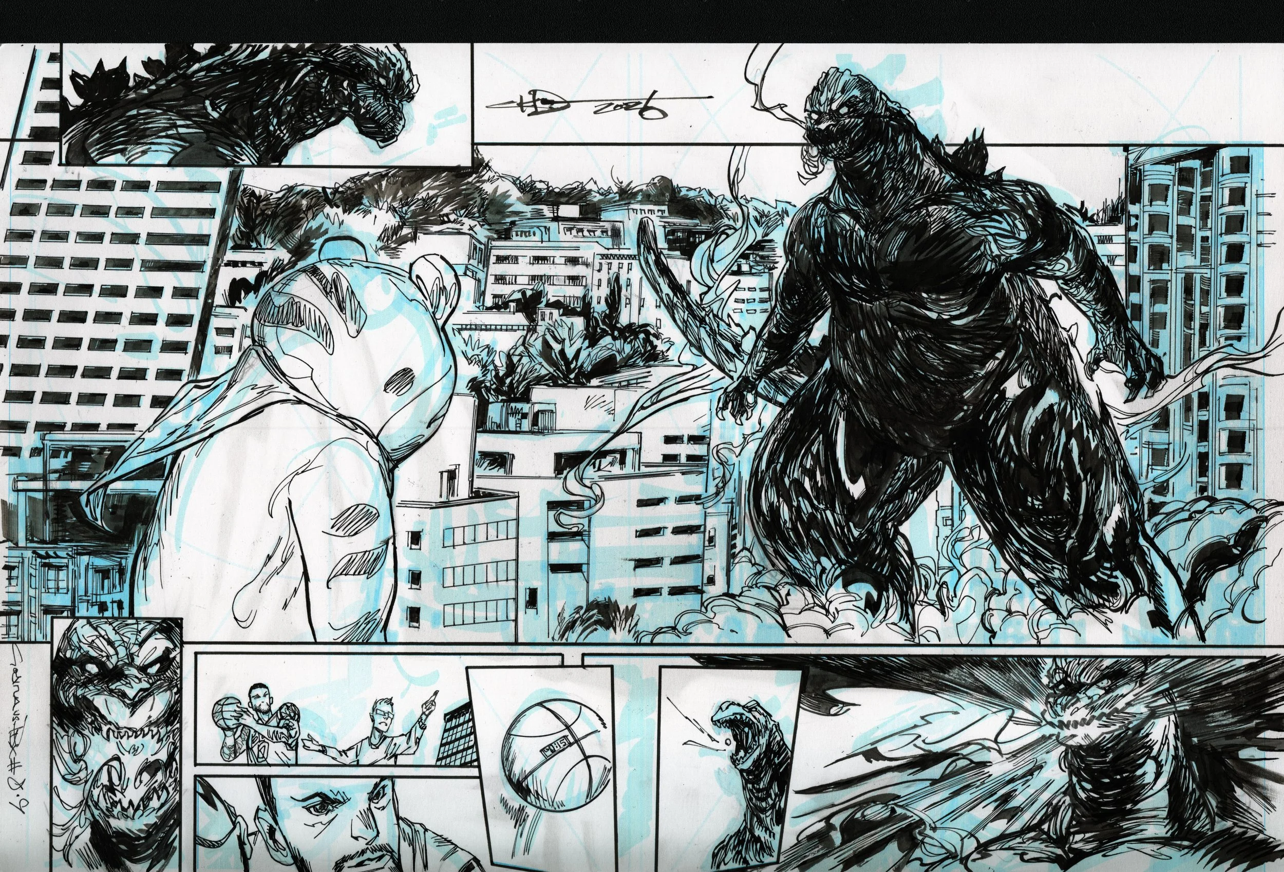 Godzilla vs America: Portland pages 8-9