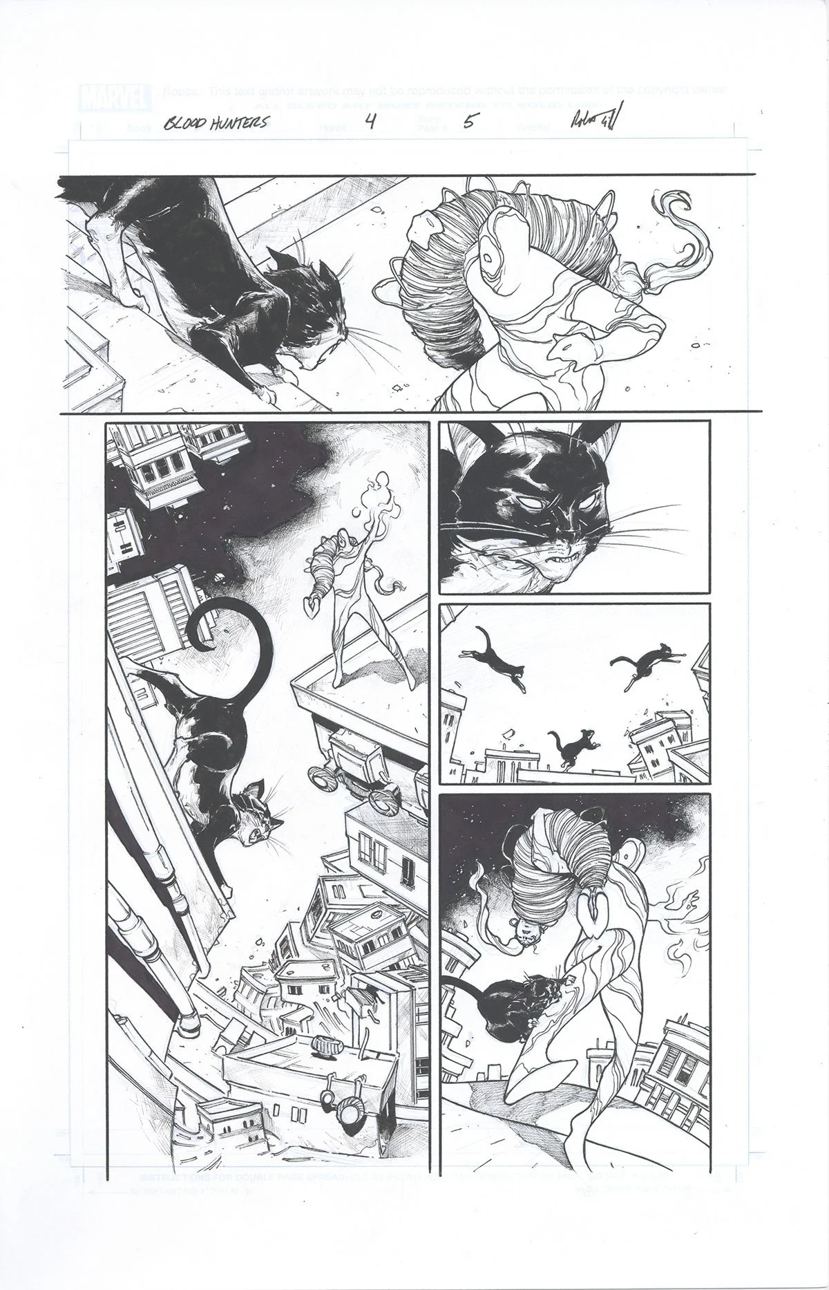 BLOOD HUNTERS #4, PAGE 5 Comic Art