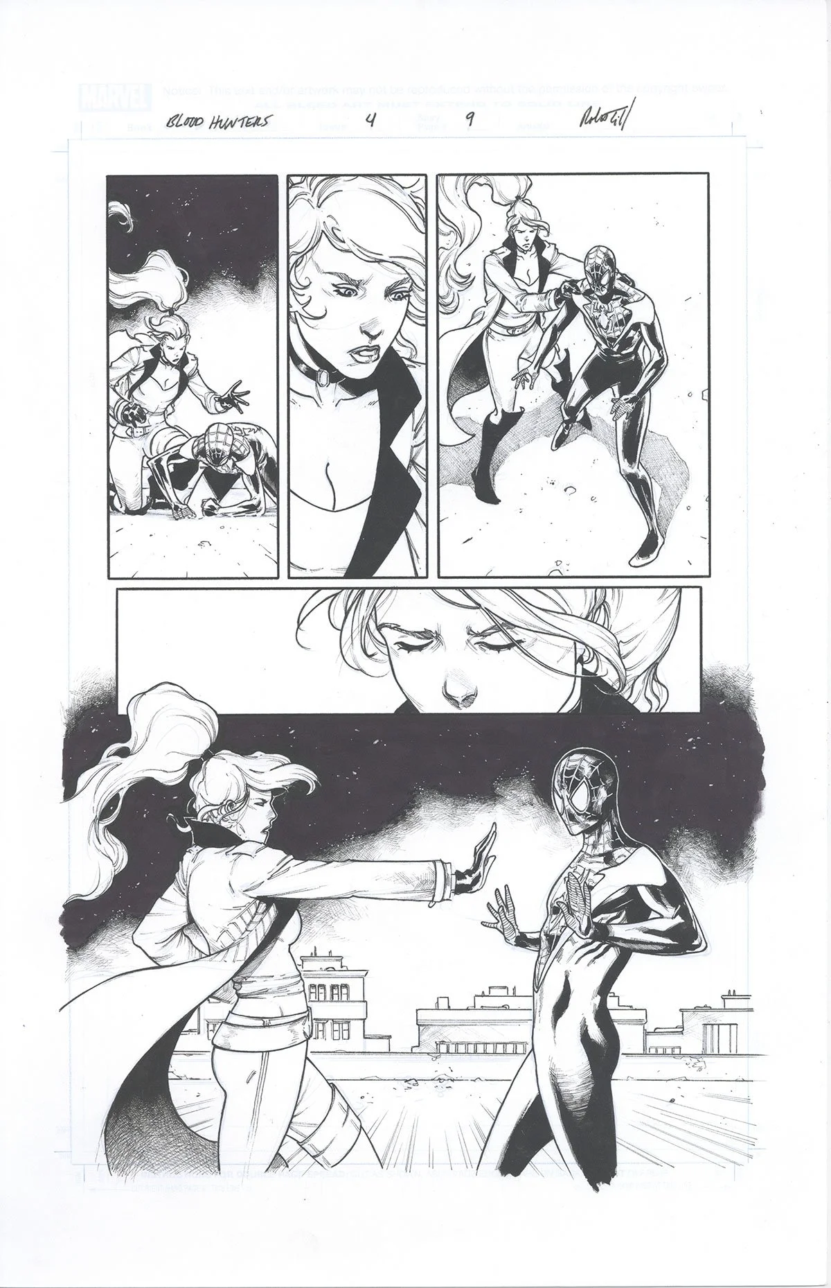 BLOOD HUNTERS #4, PAGE 9 Comic Art