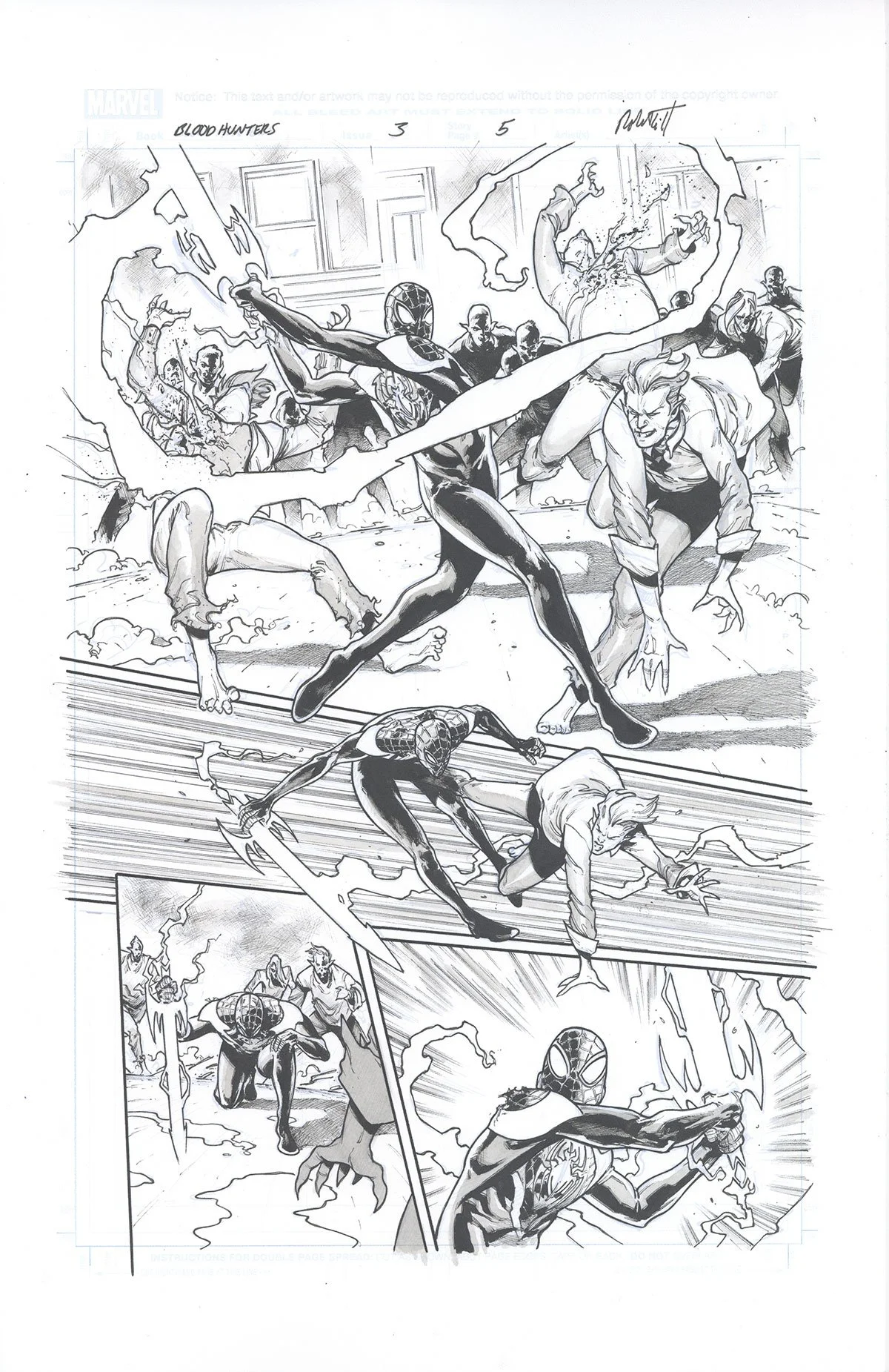BLOOD HUNTERS #3, PAGE 5 Comic Art