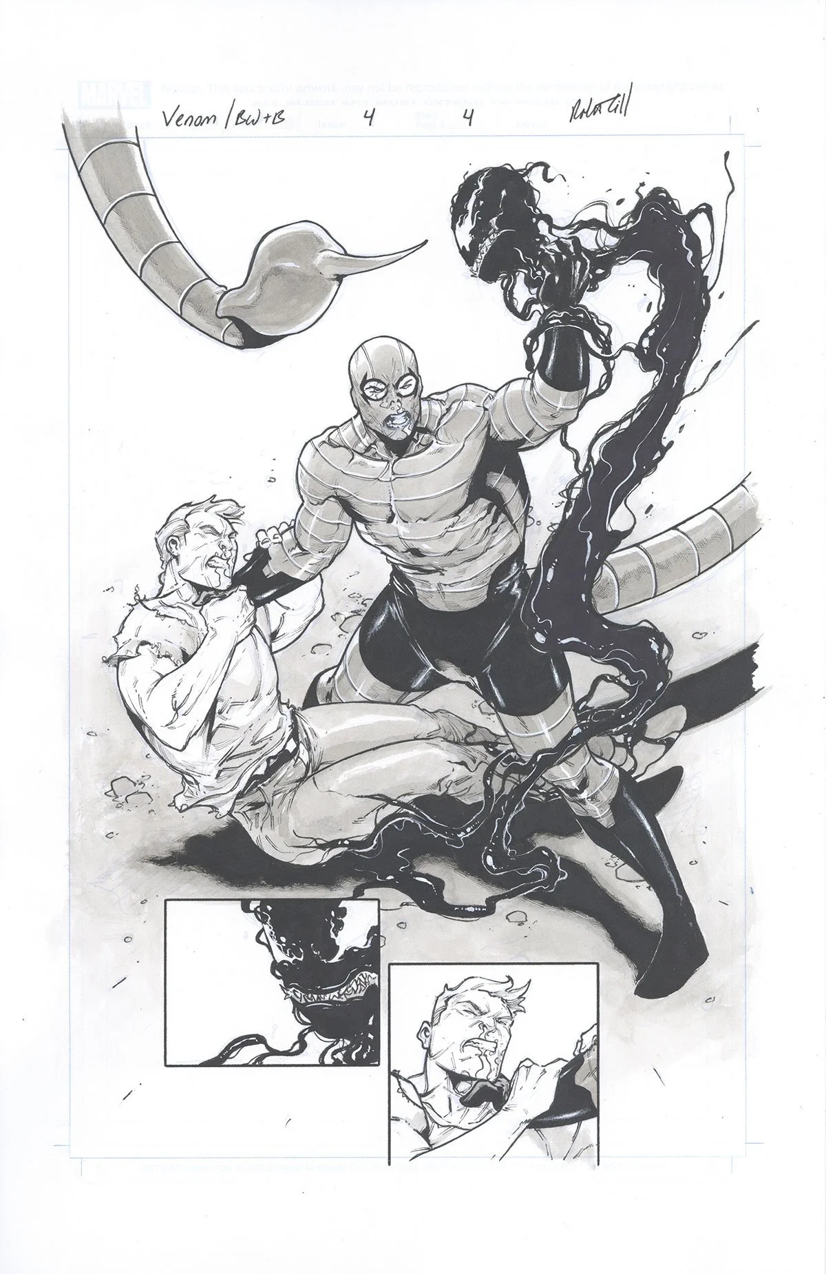 VENOM: BLACK, WHITE AND BLOOD ISSUE 4, PAGE 4 Comic Art