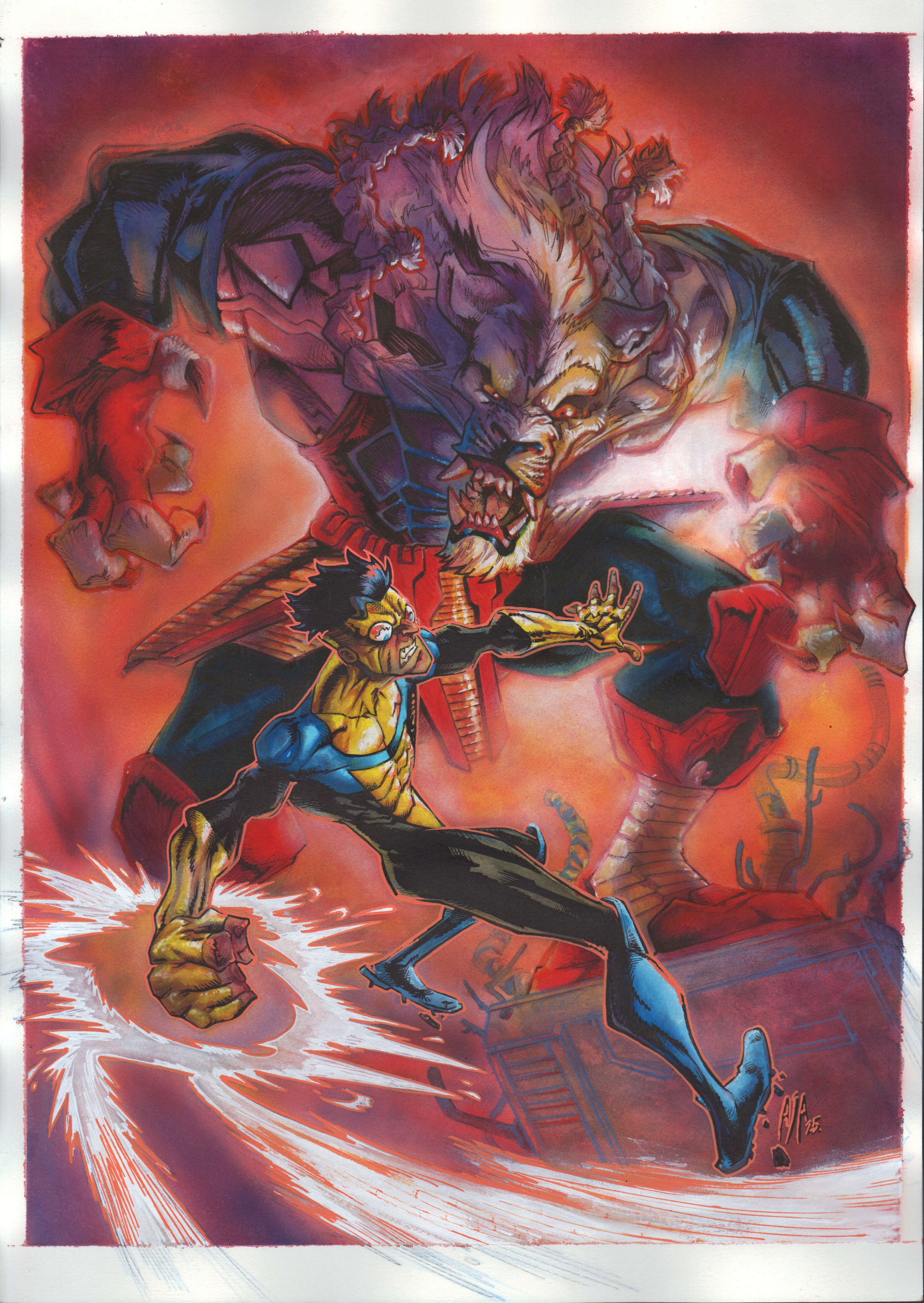 Invincible vs Battle Beast Illustration