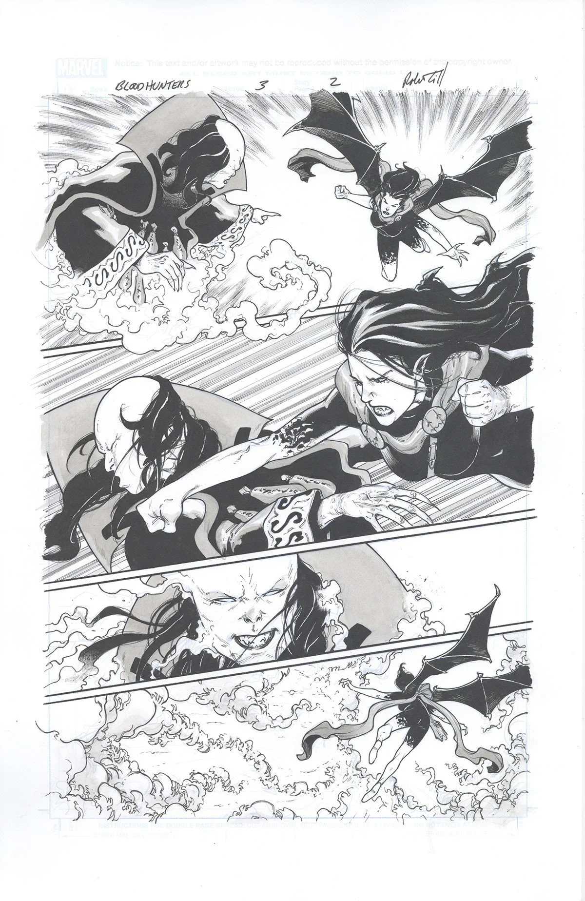 BLOOD HUNTERS #3, PAGE 2 Comic Art