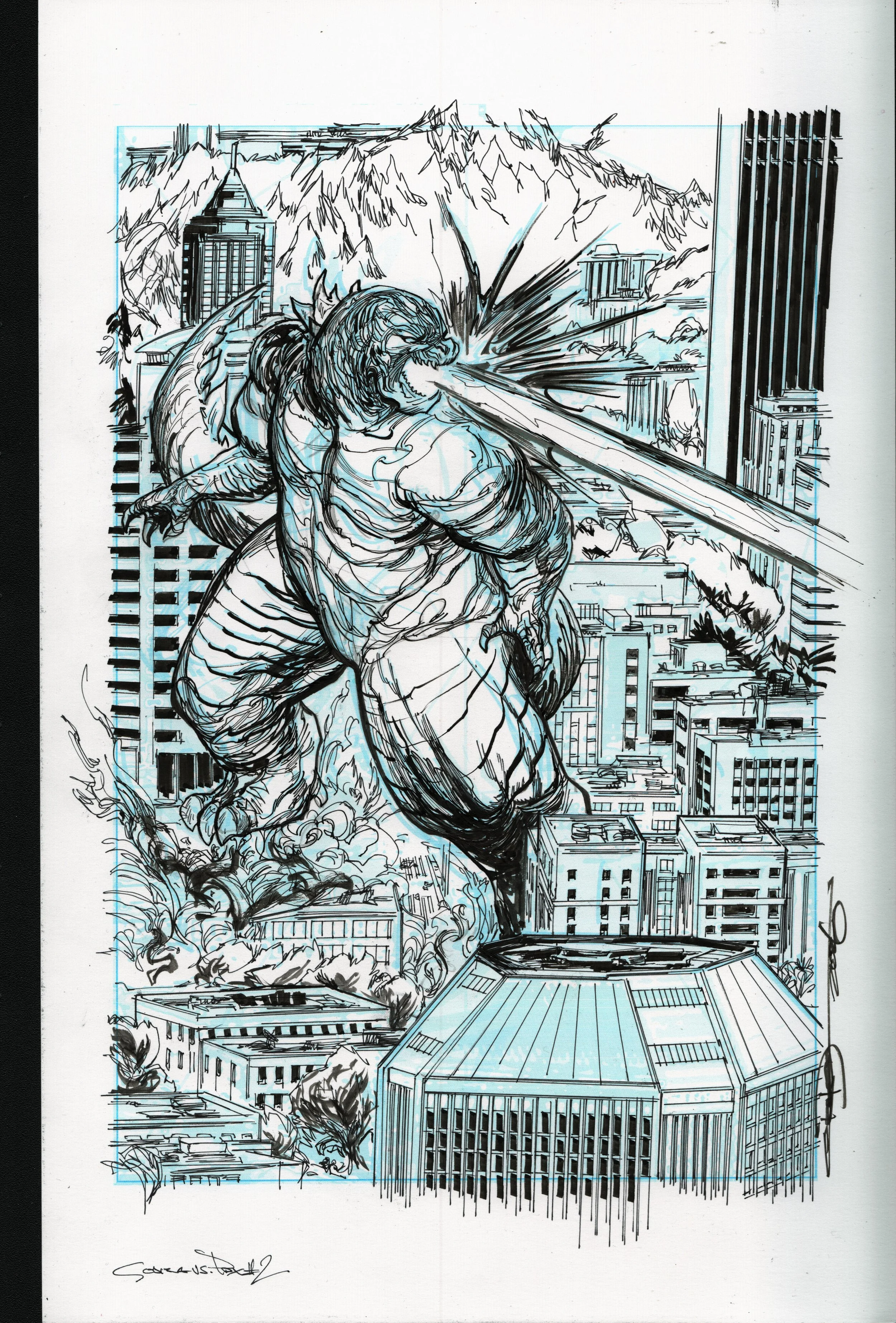 Godzilla vs America: Portland page 2