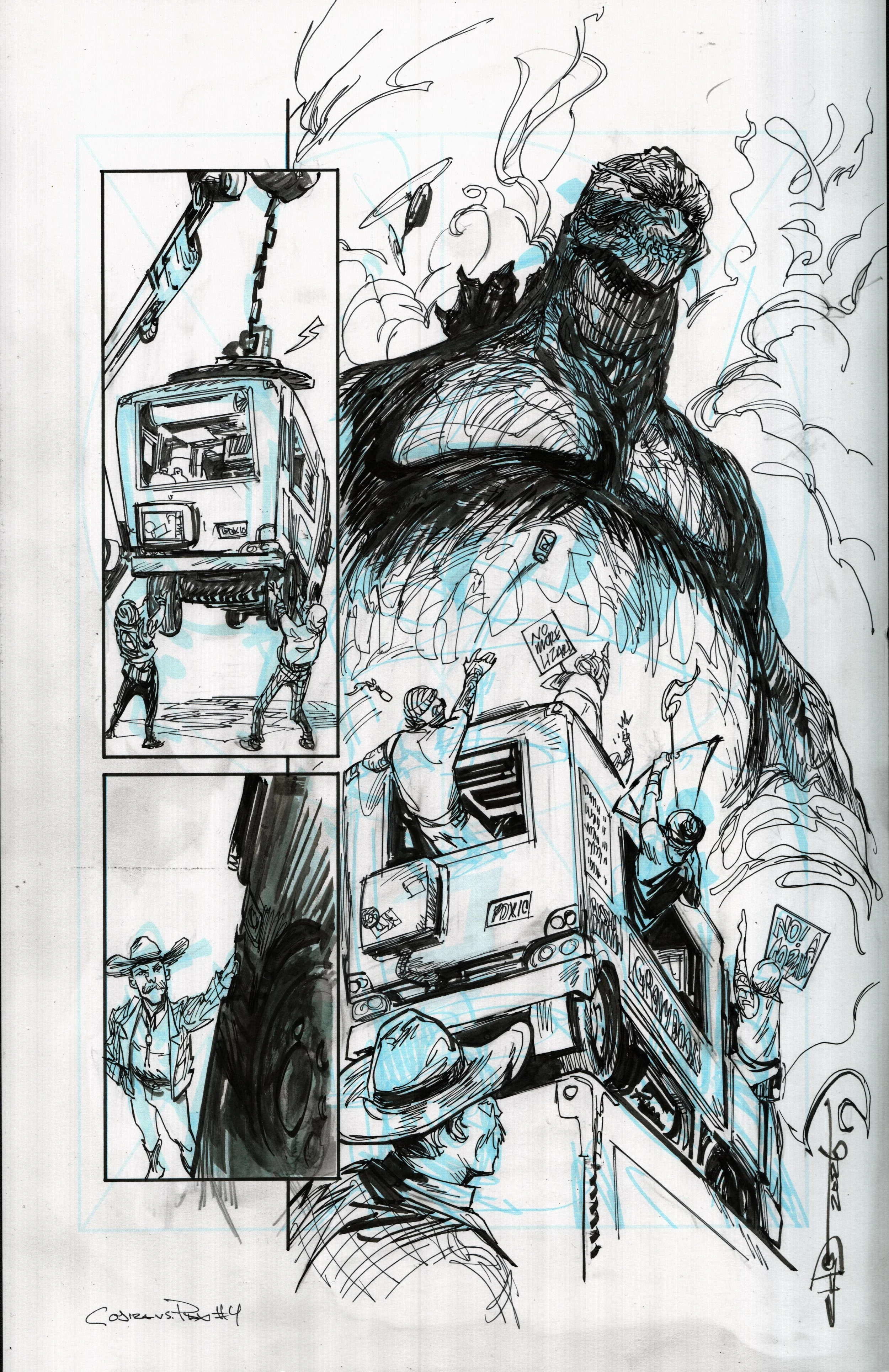 Godzilla vs America: Portland page 4