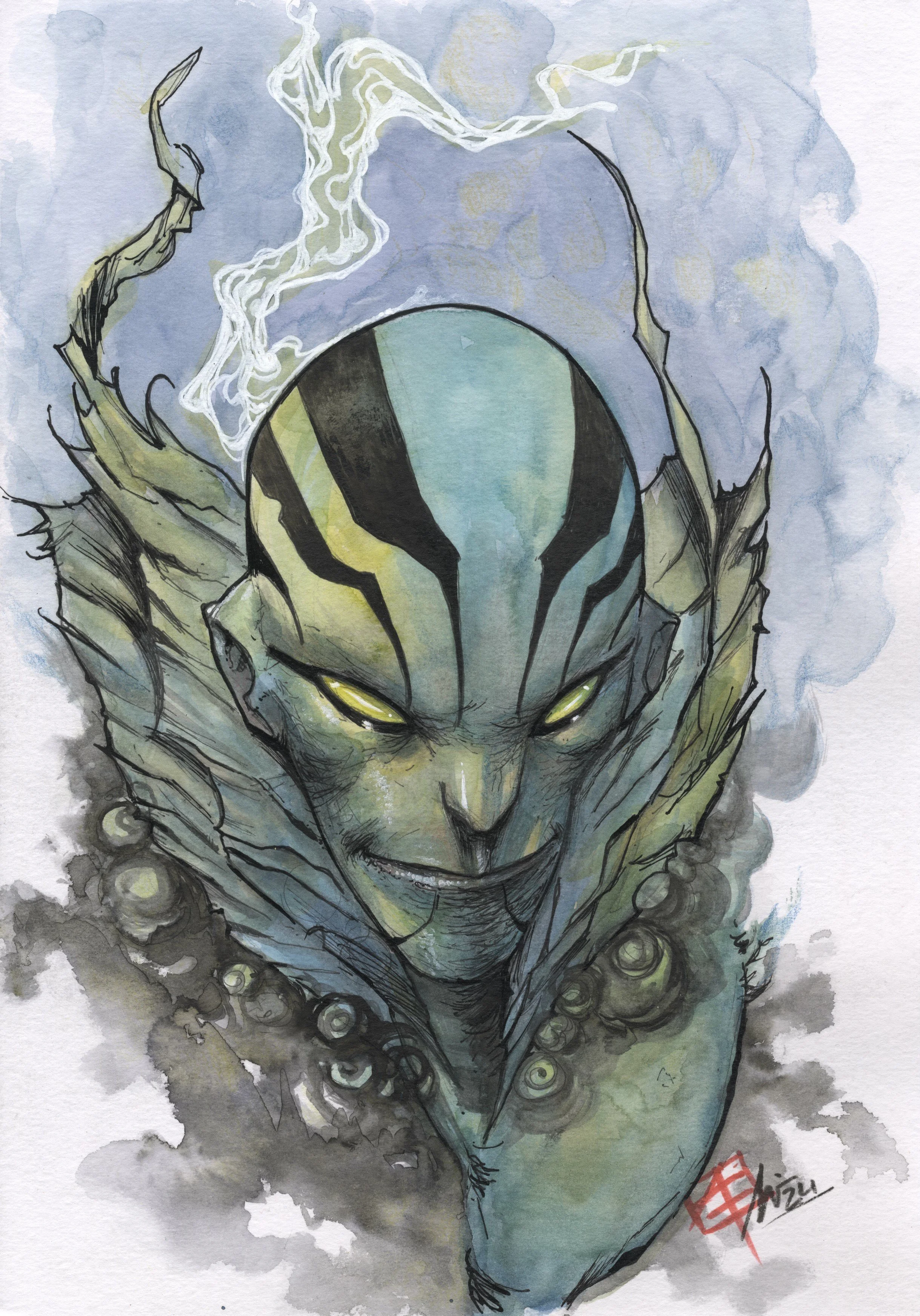 ABE SAPIEN WATERCOLOR 1 Comic Art