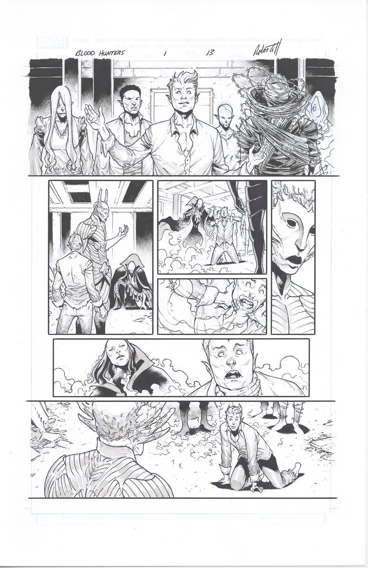 BLOOD HUNTERS #1, PAGE 13 Comic Art