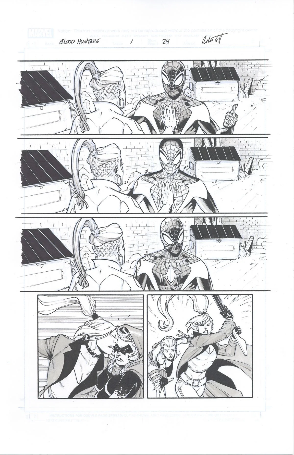 BLOOD HUNTERS #1, PAGE 24 Comic Art