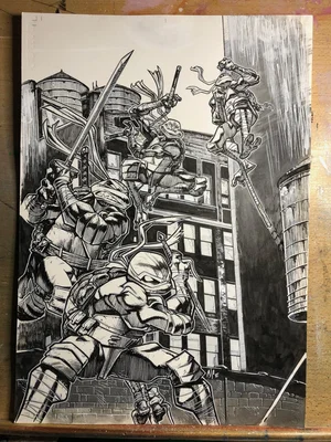 Alberto J. Alburquerque | Teenage Mutant Ninja Turtles #18 Cover | Geoff M Art Sales