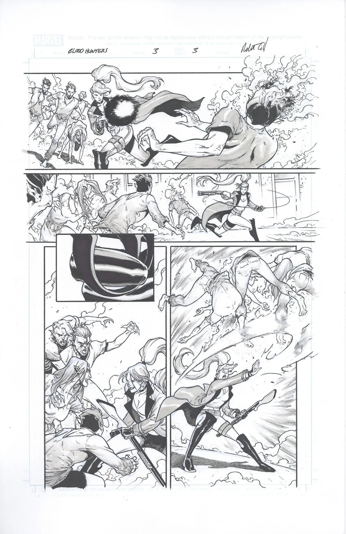 BLOOD HUNTERS #3, PAGE 3 Comic Art