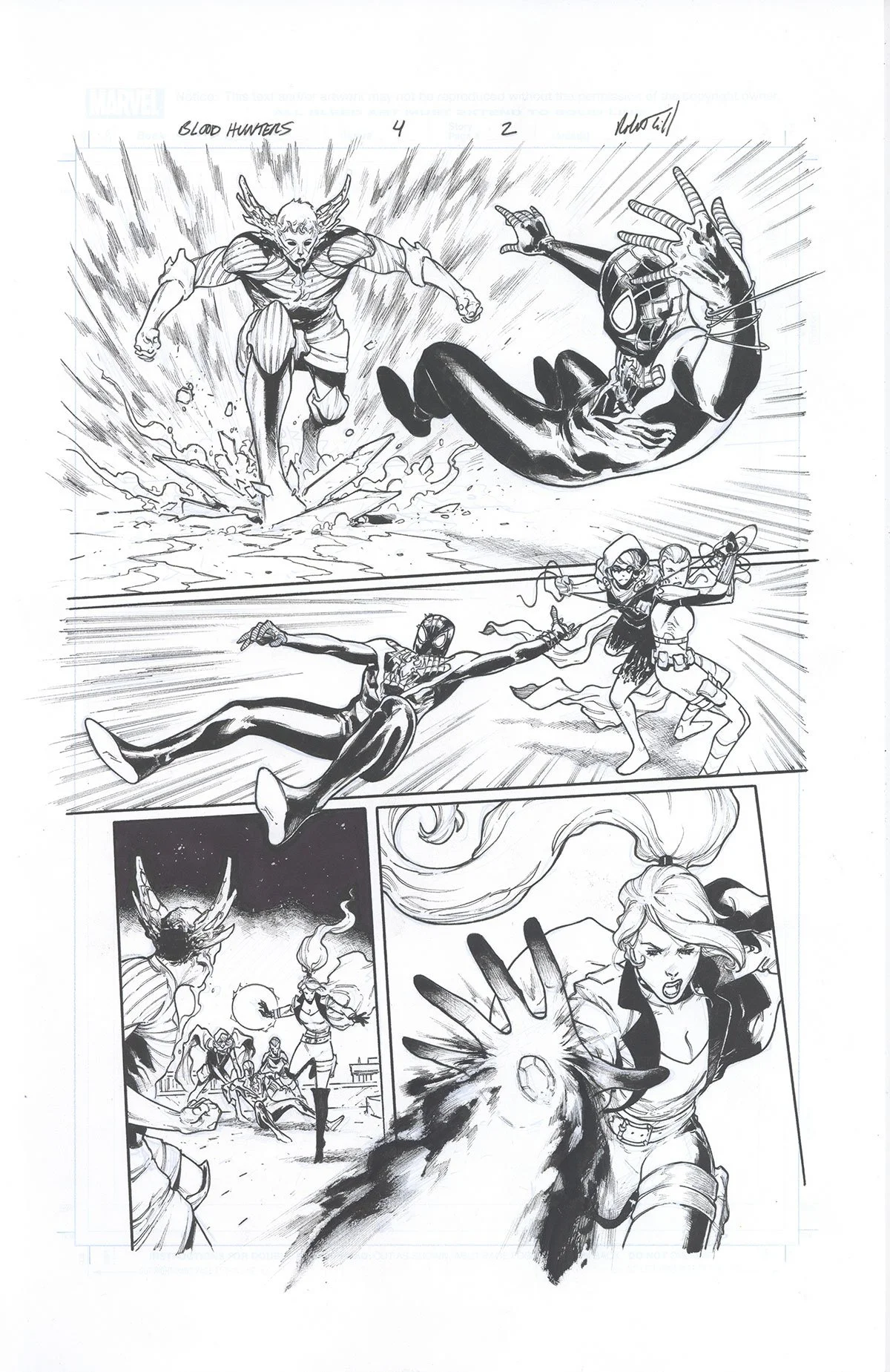 BLOOD HUNTERS #4, PAGE 2 Comic Art