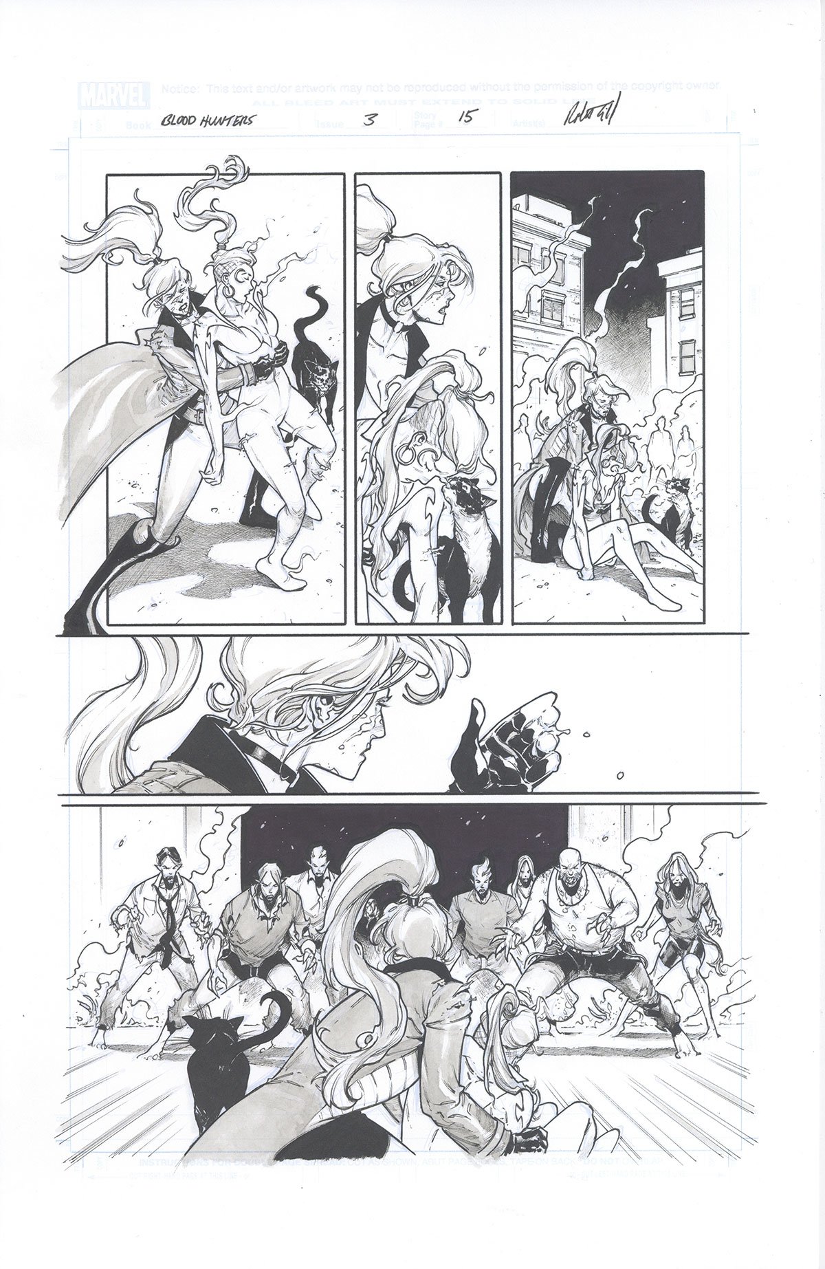 BLOOD HUNTERS #3, PAGE 15 Comic Art