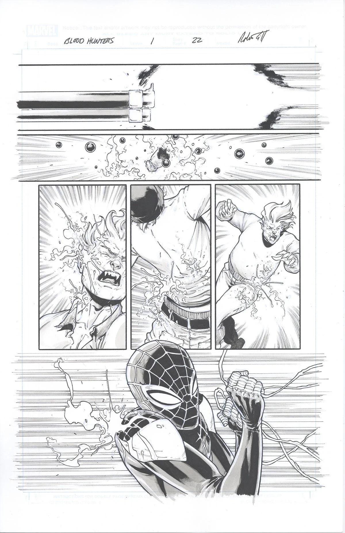 BLOOD HUNTERS #1, PAGE 22 Comic Art